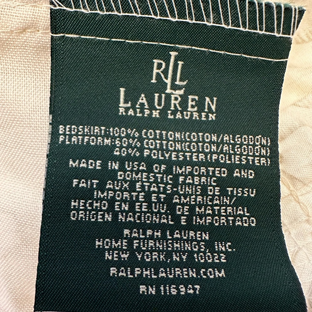 Ralph Lauren Rose Vibe Tonal Queen bedskirt - Picture 3 of 4